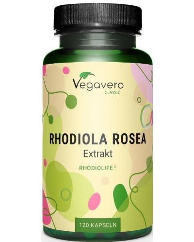 Rhodiola Rosea Extrakt, 200 mg, 120 капсули, Vegavero - 1